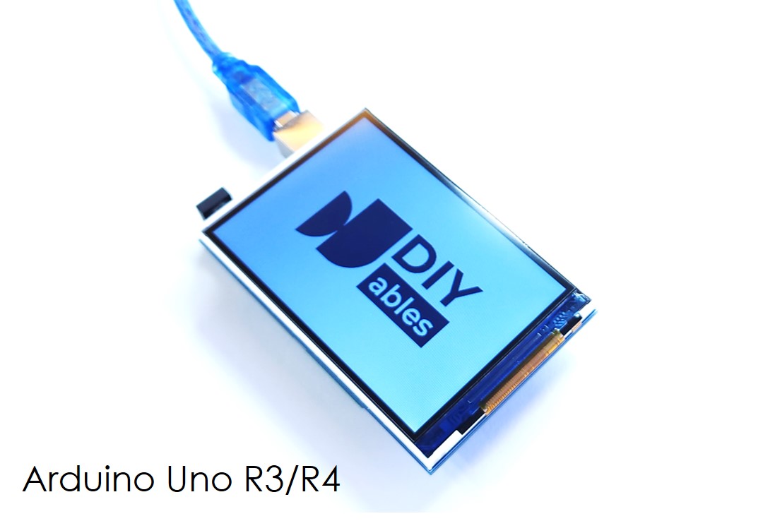 Arduino UNO R4 muestra una imagen desde la tarjeta SD en una pantalla TFT LCD.