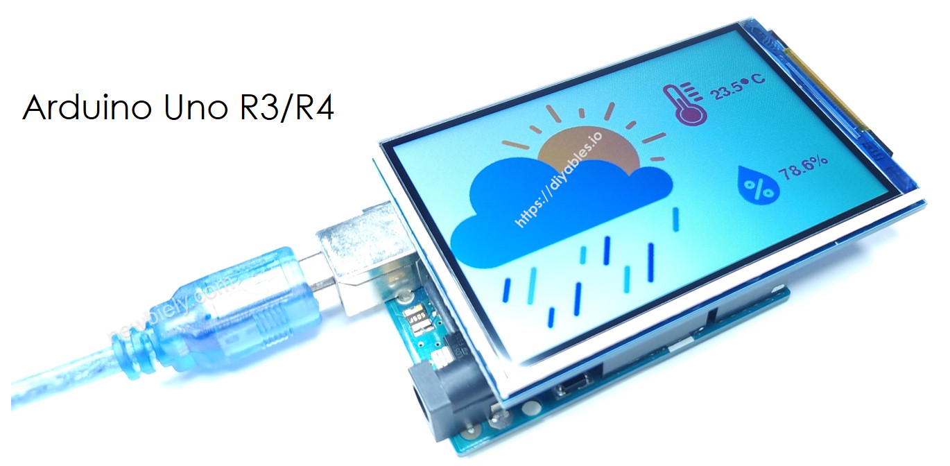 Arduino UNO R4 muestra varias imágenes en la pantalla TFT LCD