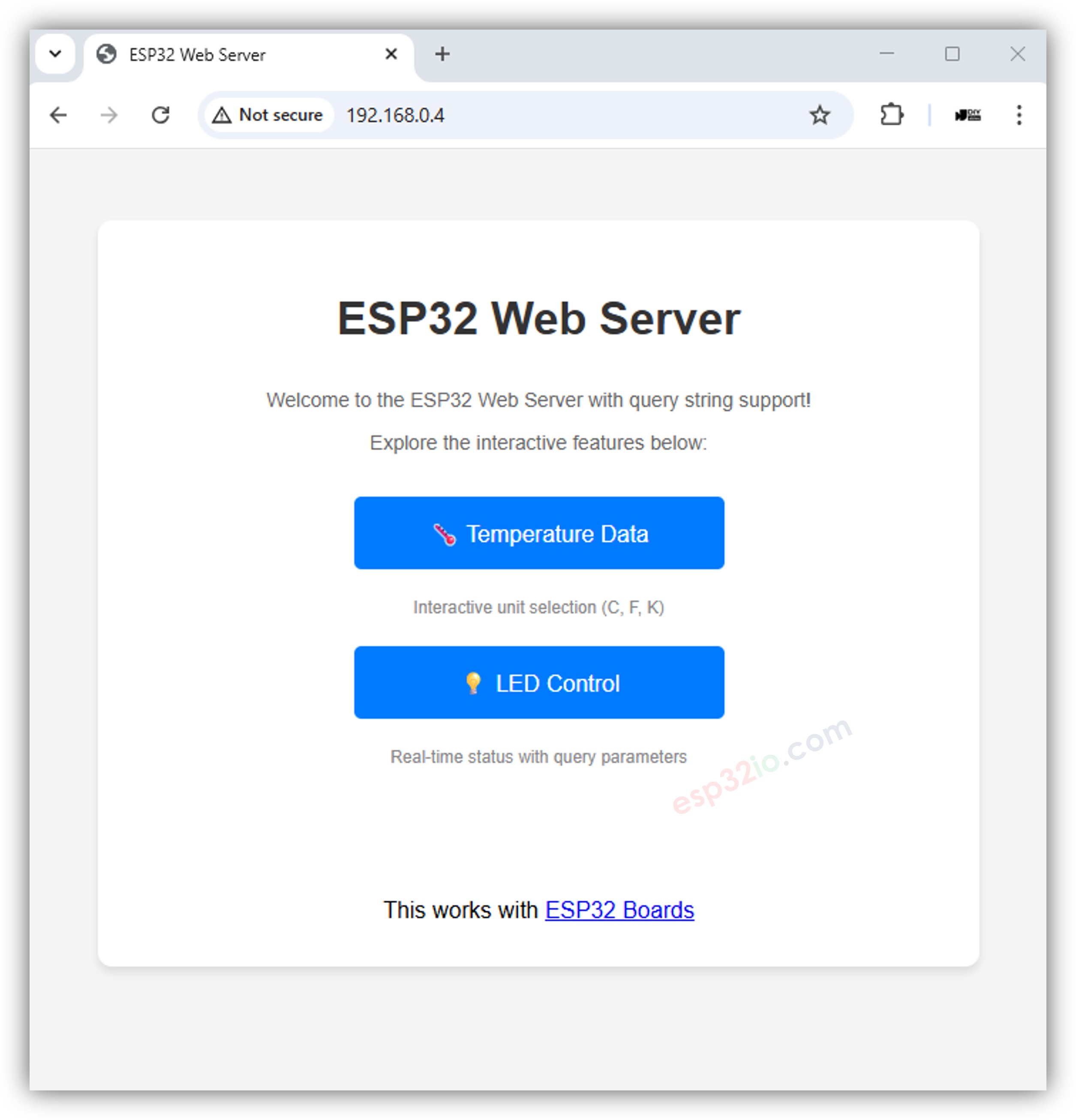 Cadenas de consulta del servidor web ESP32