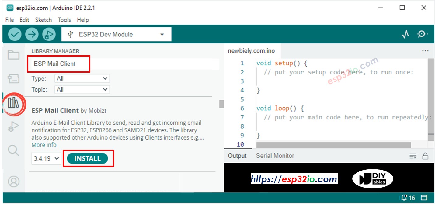 Biblioteca ESP Mail Client para ESP32