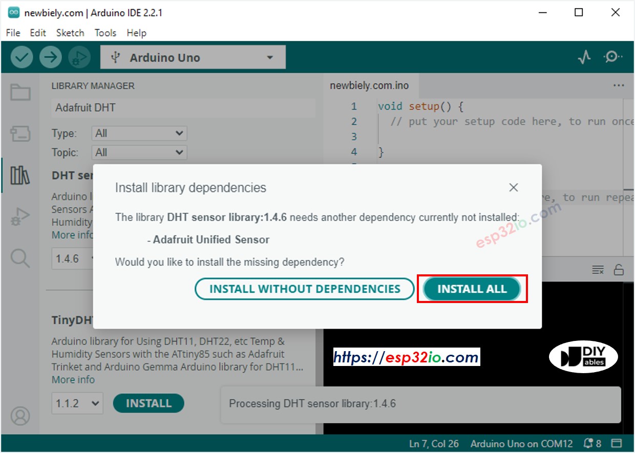 Biblioteca de sensores unificados de Adafruit para ESP32