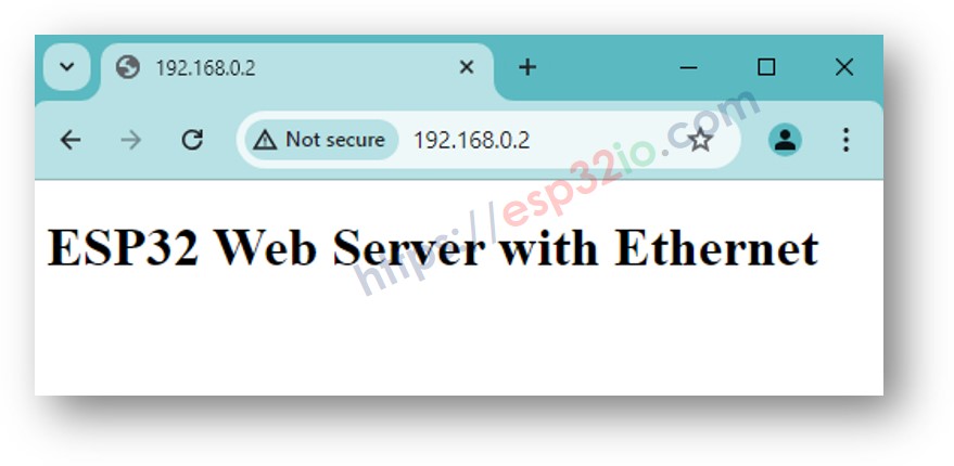 Servidor web Ethernet ESP32