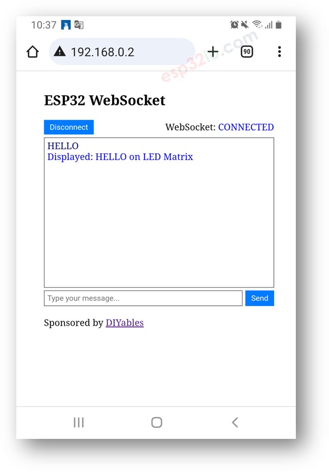 Servidor de chat WebSocket para ESP32