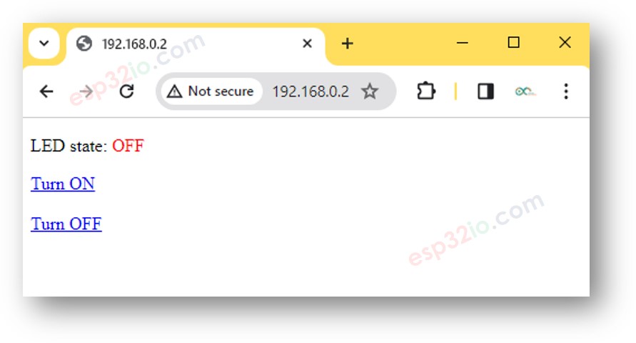 Navegador web LED para ESP32