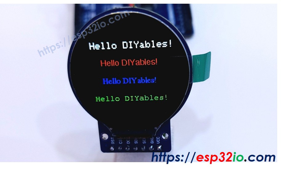 ESP32 Pantalla Circular TFT LCD con Fuente Externa