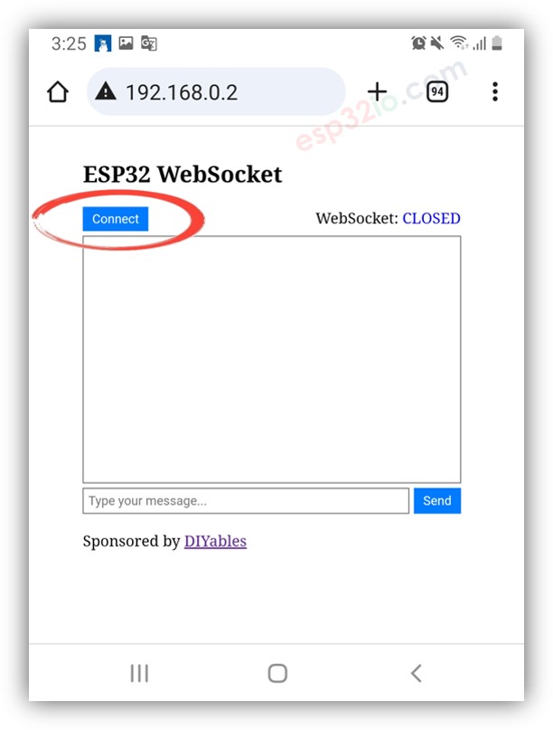 Navegador web para ESP32 con WebSocket