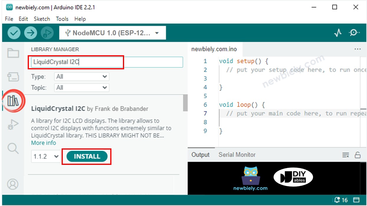 Biblioteca LiquidCrystal I2C para ESP8266 NodeMCU
