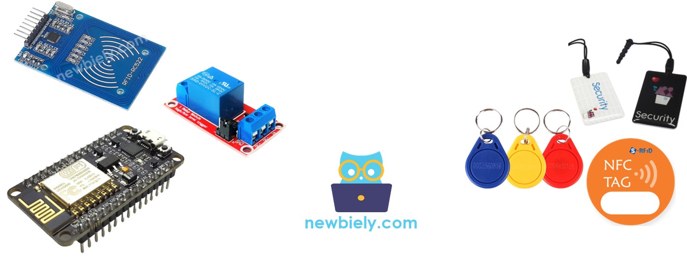 Componente de relé RFID para ESP8266 NodeMCU y Arduino
