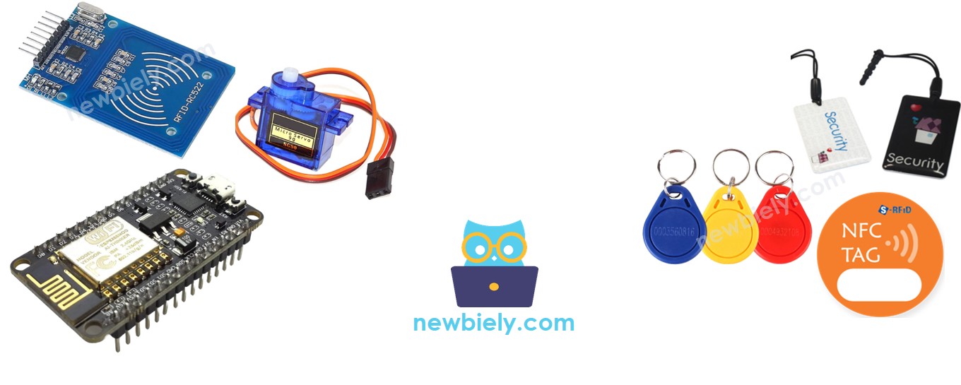 ESP8266 NodeMCU Arduino RFID servomotor componente