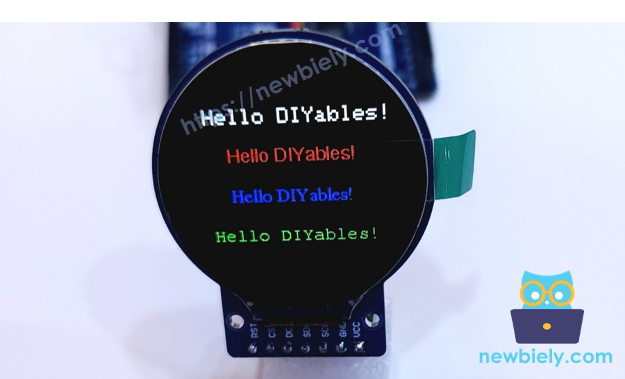 ESP8266 NodeMCU Pantalla TFT LCD redonda fuente externa