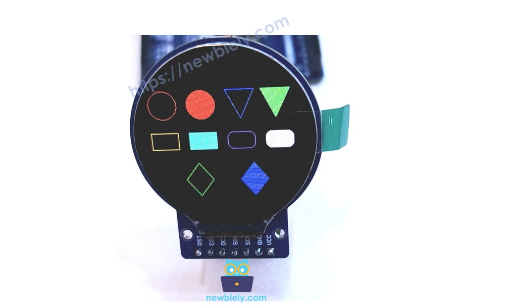 Imagen de la pantalla TFT LCD circular ESP8266 NodeMCU