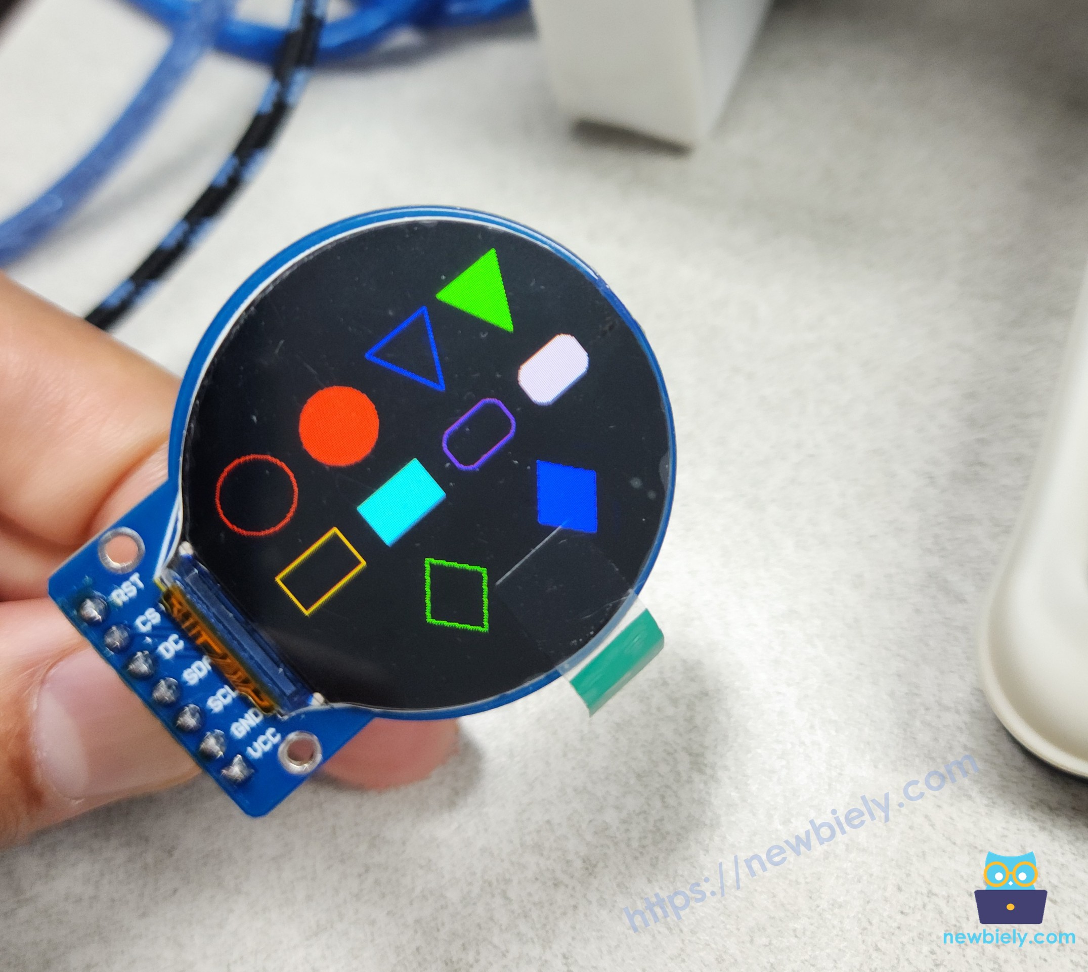 ESP8266 NodeMCU Pantalla TFT-LCD circular para dibujar formas