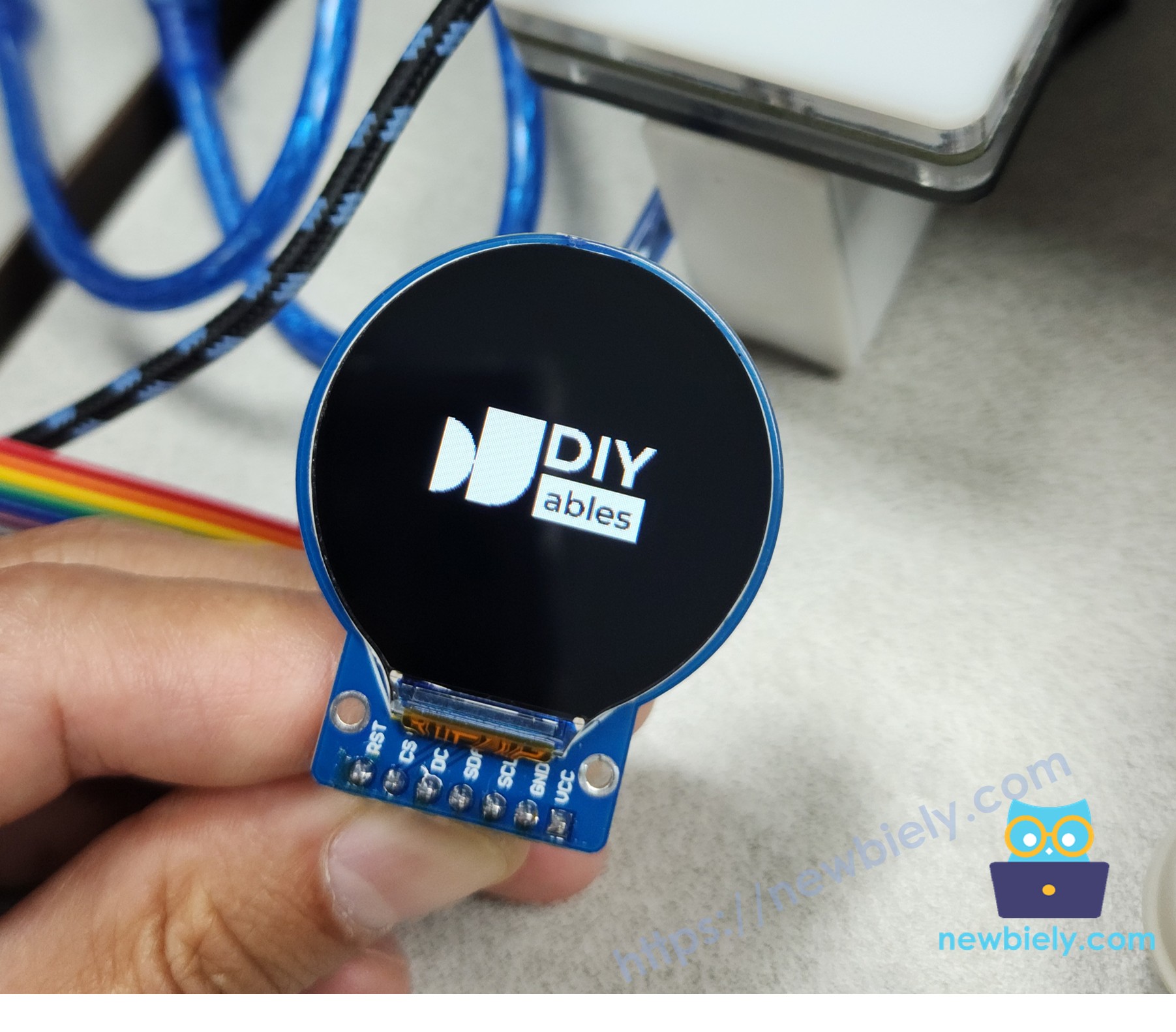 Imagen de la pantalla TFT LCD circular ESP8266 NodeMCU