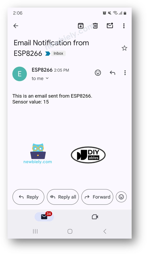 ESP8266 NodeMCU envía un correo electrónico.