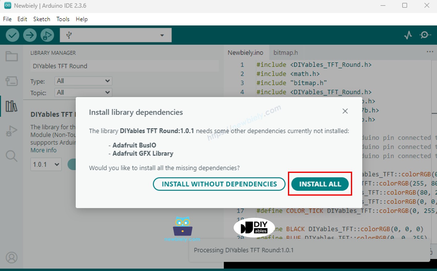 Instalación de dependencias para ESP8266 NodeMCU TFT LCD
