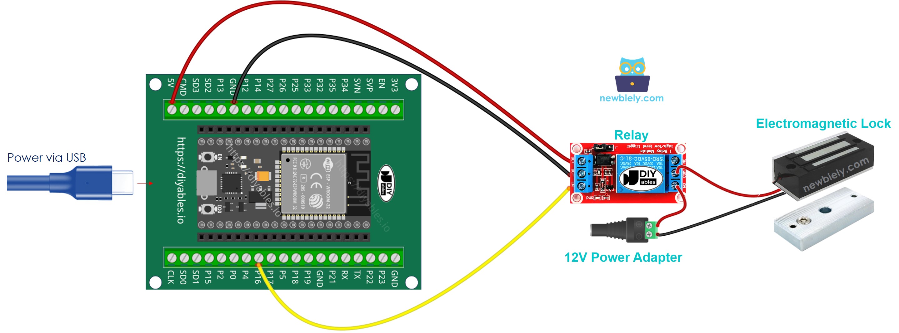 Cómo conectar el ESP32 y una cerradura electromagnética.