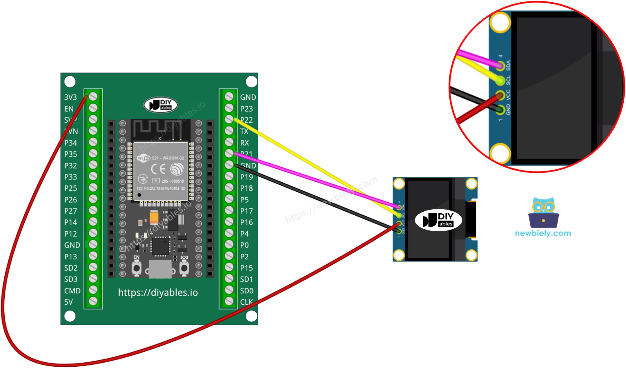 Cómo conectar ESP32 y OLED
