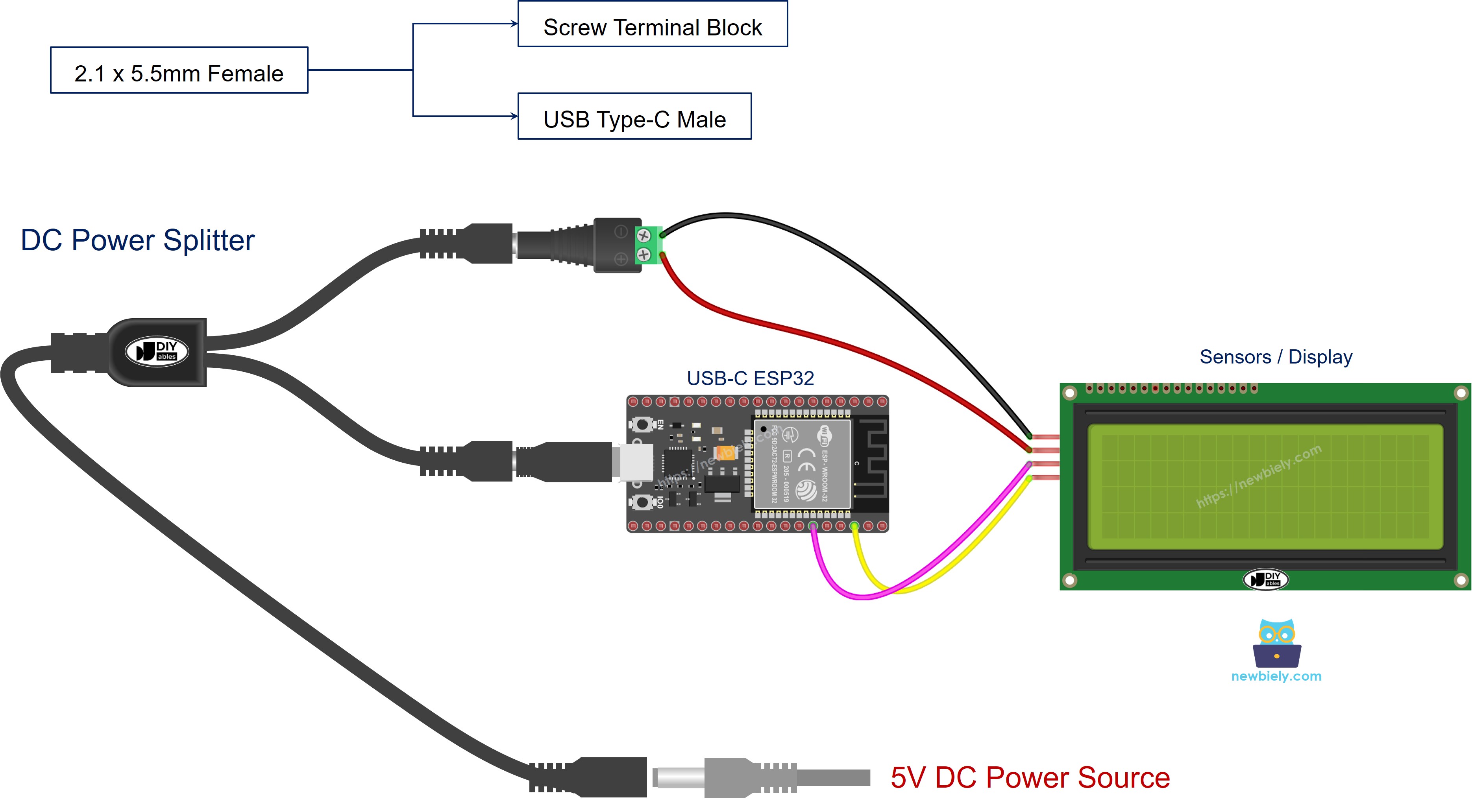 Cómo alimentar el ESP32 y sensores con un divisor de 5V
