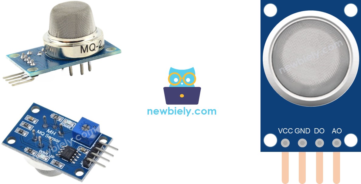 Esquema de pines del sensor de gas MQ-2