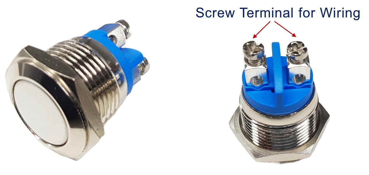 Pinout de pulsador de dos pines