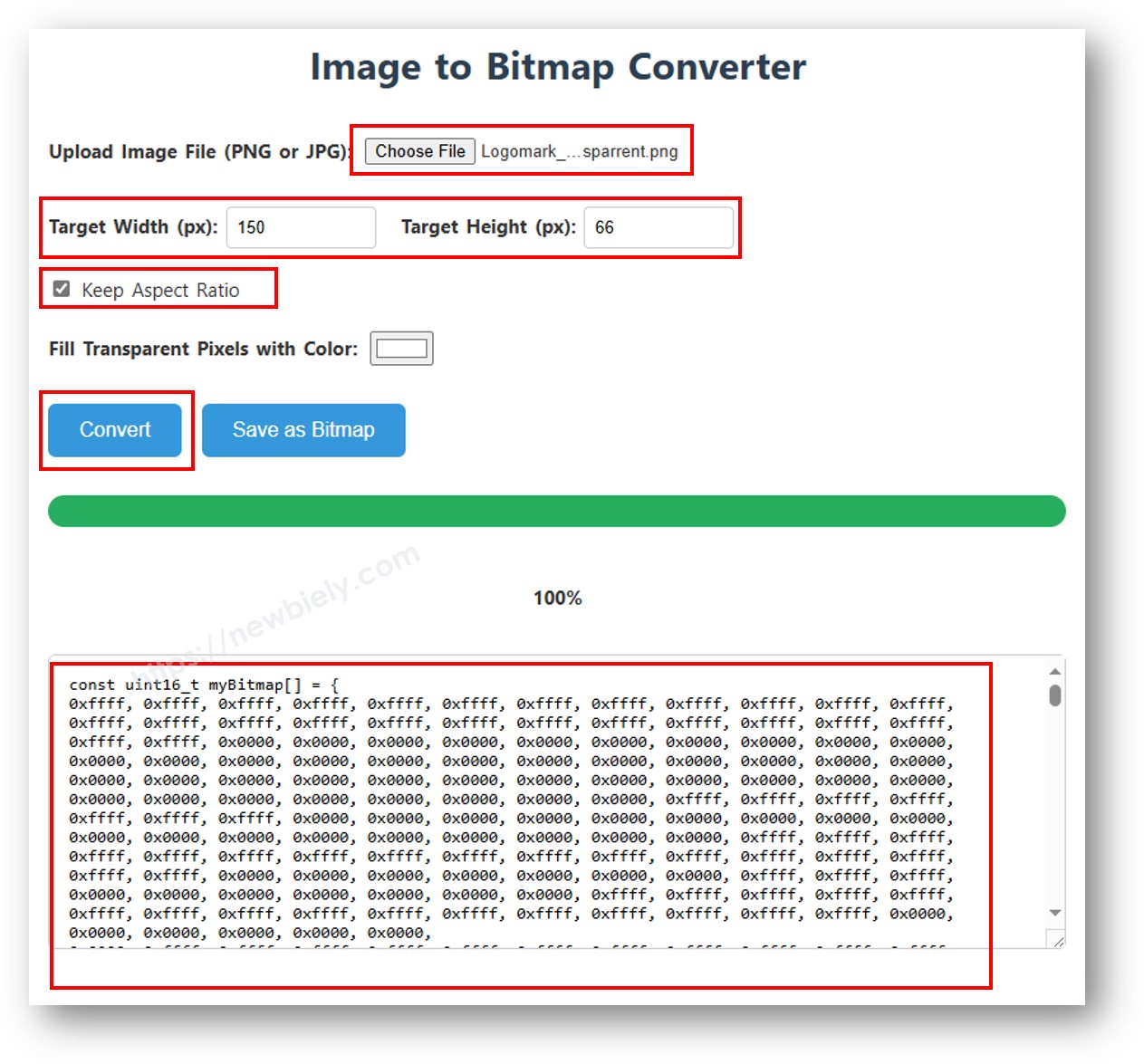 Imagen a arreglo de bits